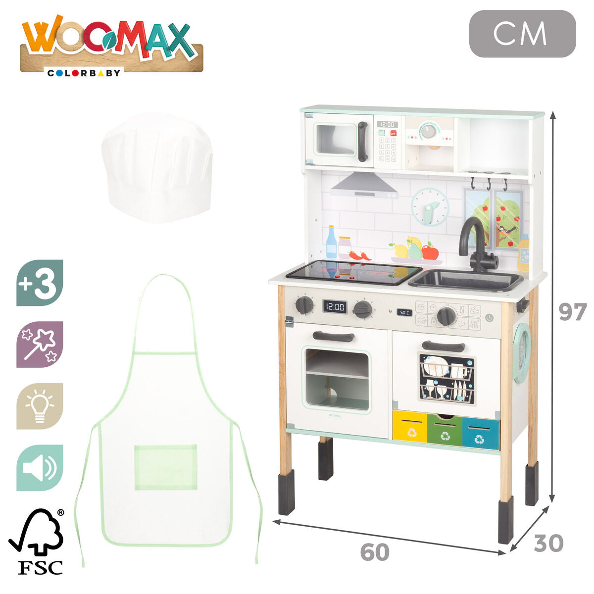 Bucătărie de Jucărie Woomax 81 X 97 X 30 CM - Jucarii si jocuri, Imitații de jocuri