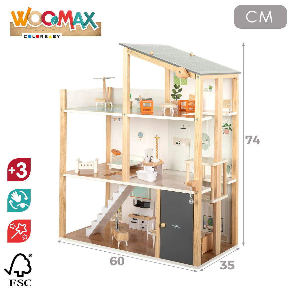 Casă de păpuși Woomax - Jucarii si jocuri, Păpuși și accesorii