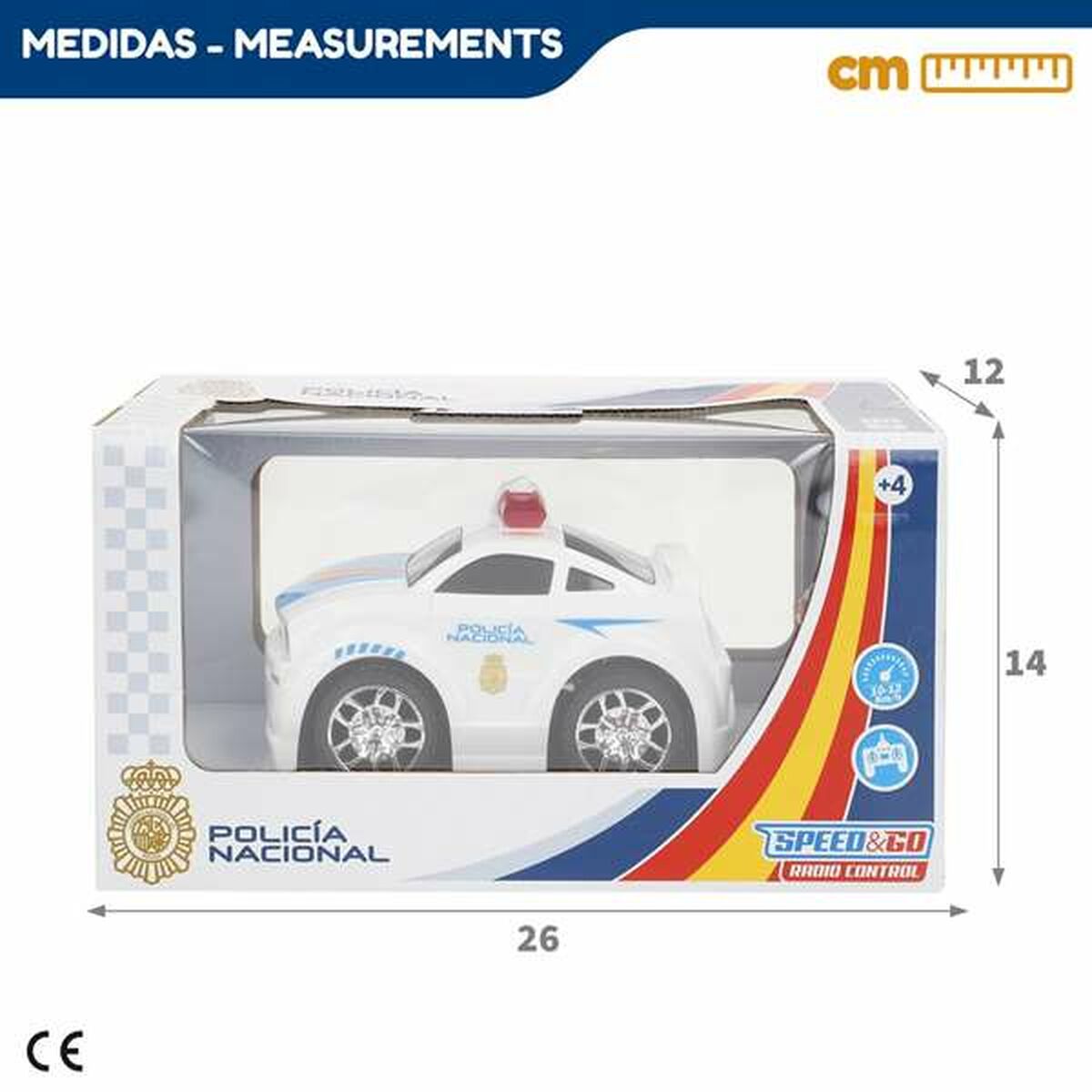 Mașină Radio Control Colorbaby 15 cm Polițist - Jucarii si jocuri, Vehicule