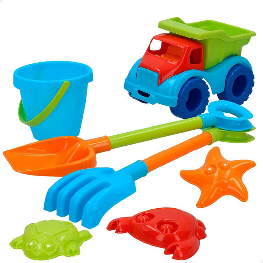 Set de jucării de plajă Colorbaby 18 cm Camion 7 Piese - Jucarii si jocuri, În aer liber și sport