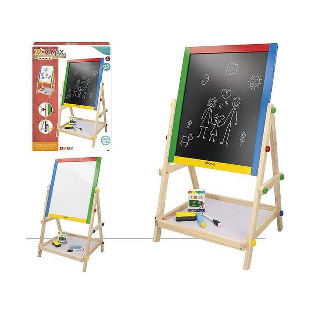 Tablă cu Două Fețe Colorbaby Accesorii 65 x 38 cm - Jucarii si jocuri, Activități creative