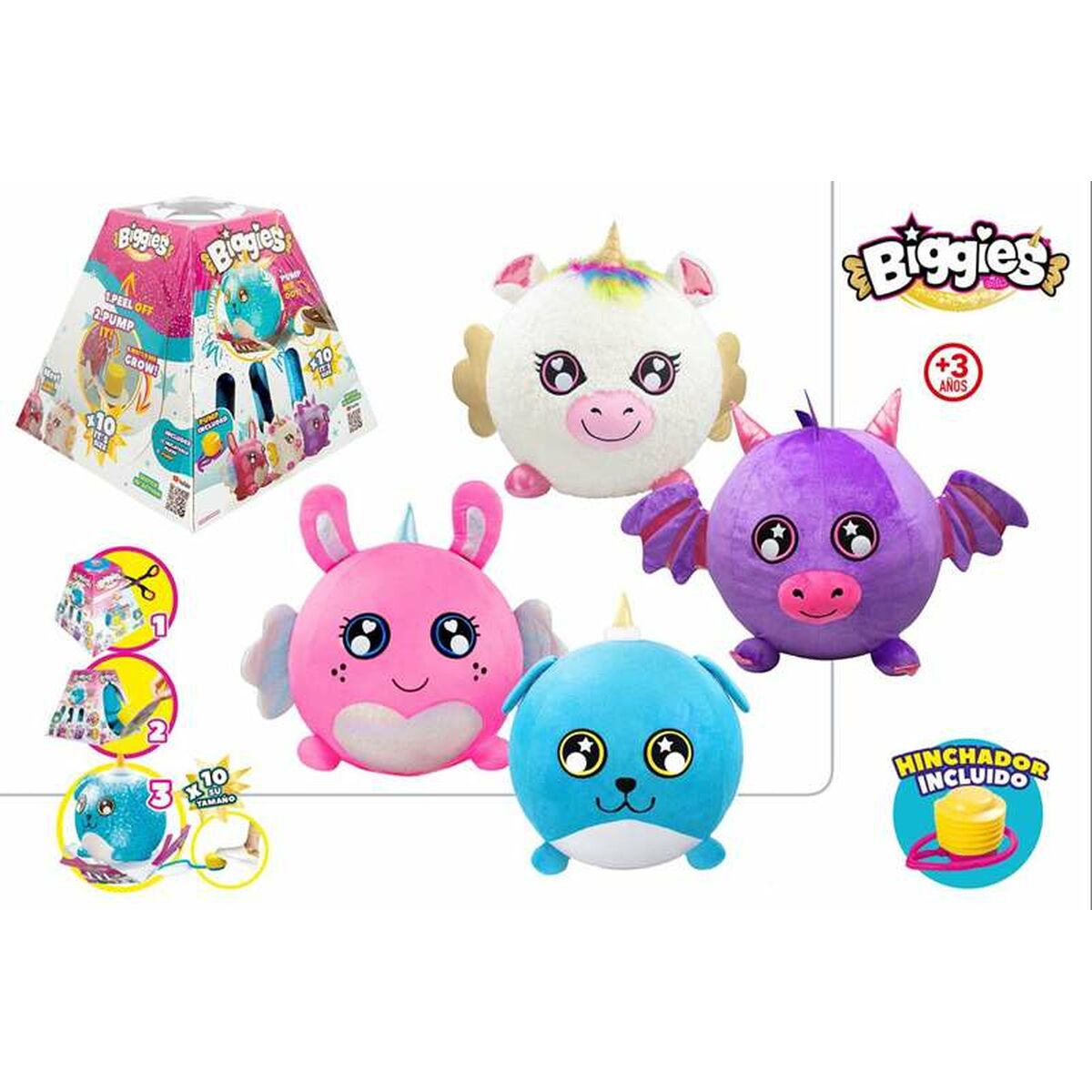 Jucărie de Pluș Colorbaby Biggies 51,5 cm Gonflabil - Jucarii si jocuri, Jucării de pluș
