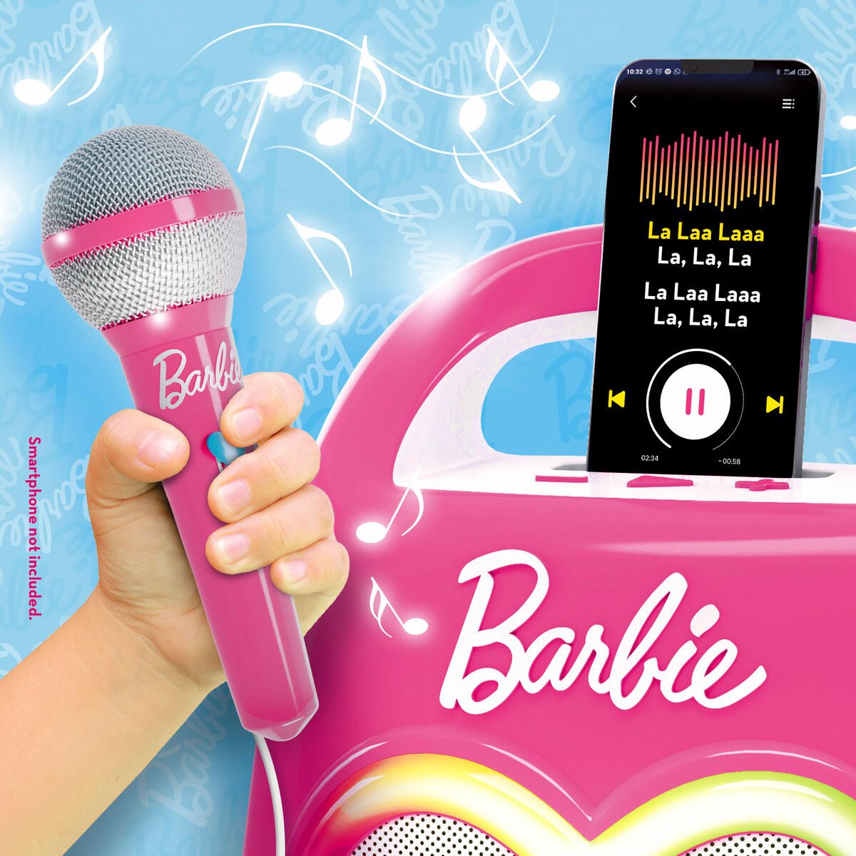 Microfon Karaoke Barbie - Jucarii si jocuri, Instrumente muzicale pentru copii