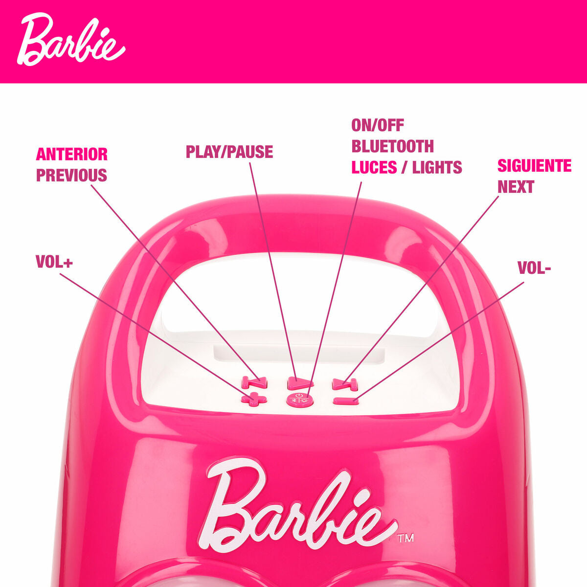 Microfon Karaoke Barbie - Jucarii si jocuri, Instrumente muzicale pentru copii