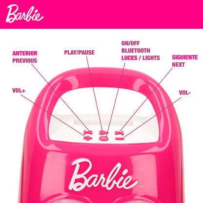 Microfon Karaoke Barbie - Jucarii si jocuri, Instrumente muzicale pentru copii
