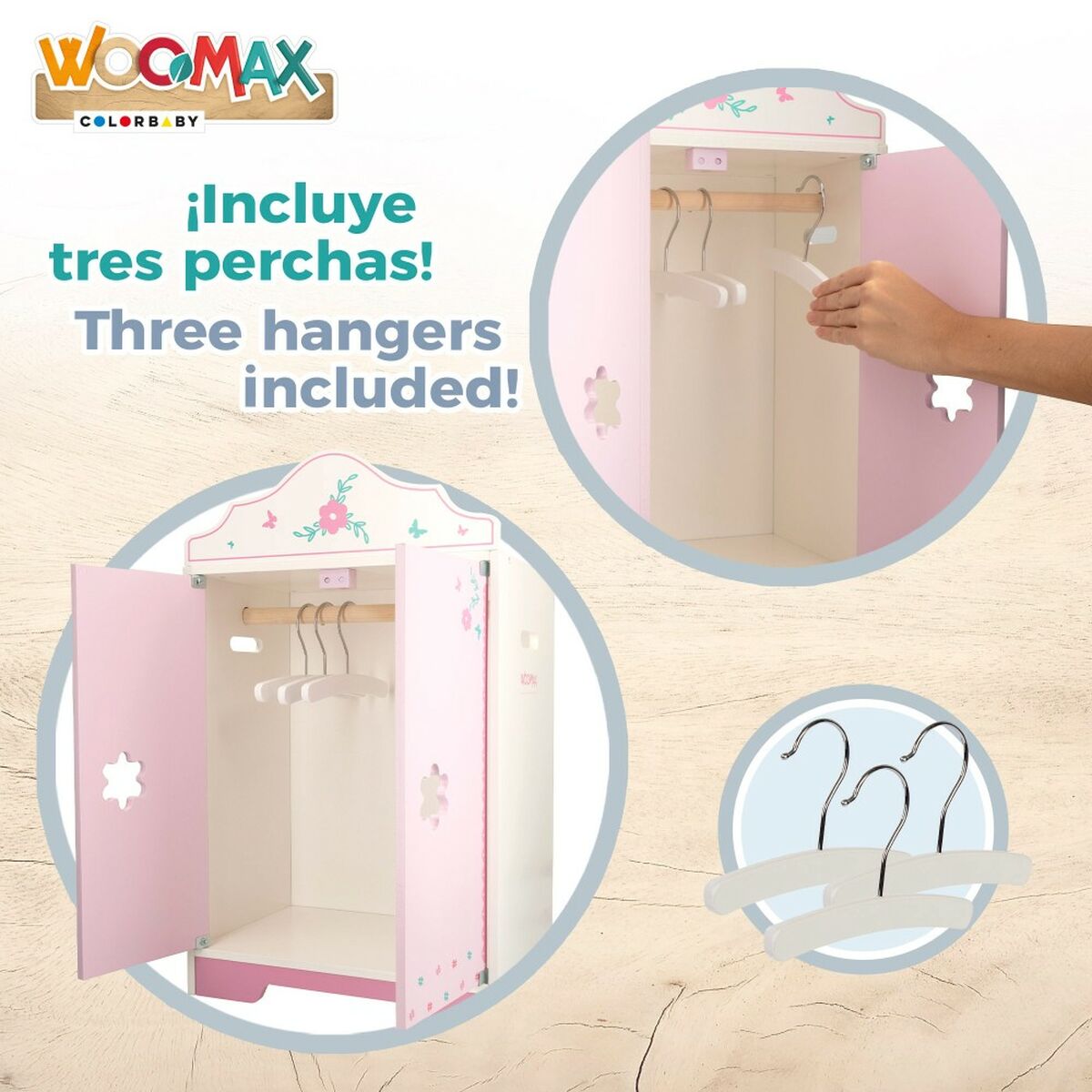 Dulap Woomax Păpuși 34 x 55 x 23 cm - Jucarii si jocuri, Păpuși și accesorii