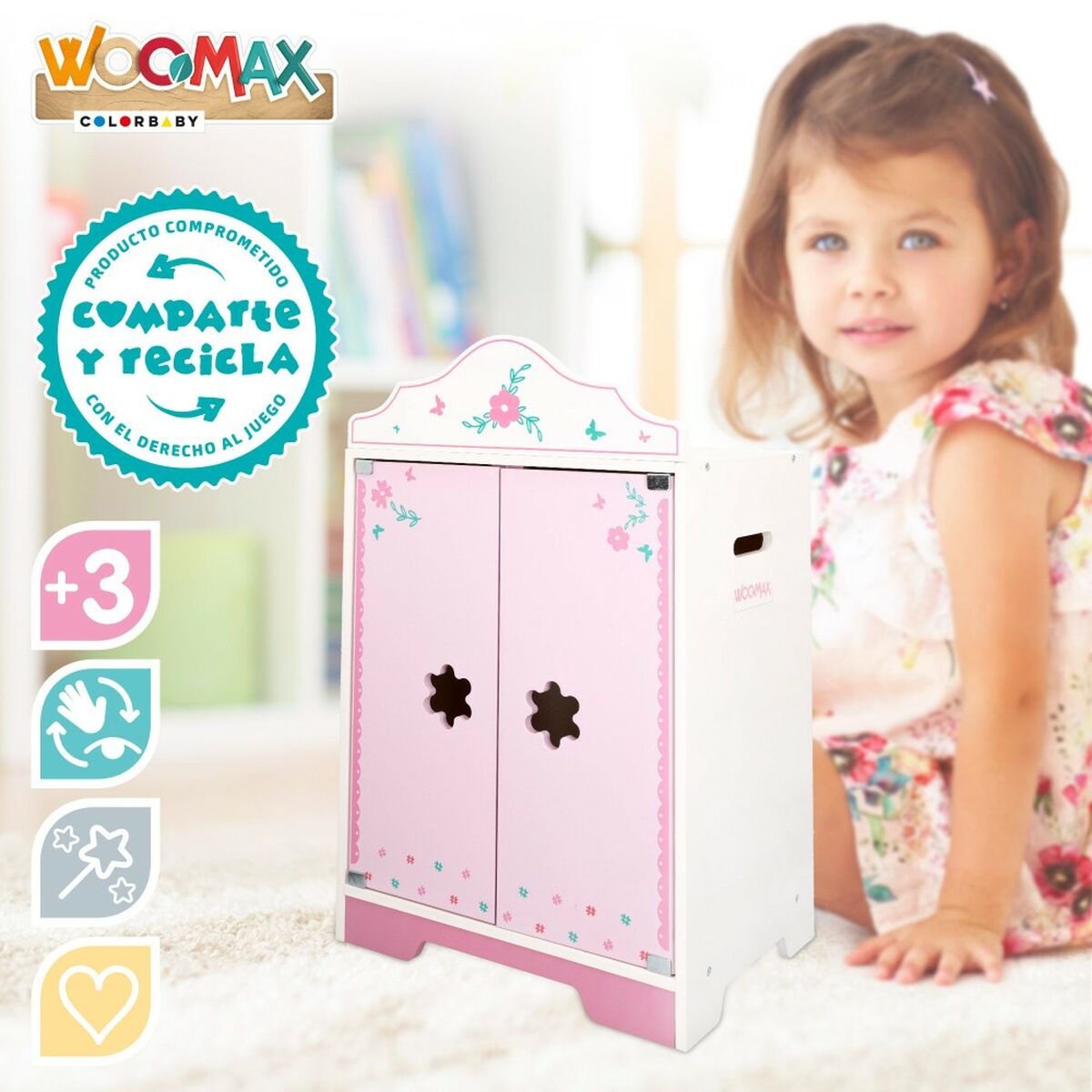 Dulap Woomax Păpuși 34 x 55 x 23 cm - Jucarii si jocuri, Păpuși și accesorii