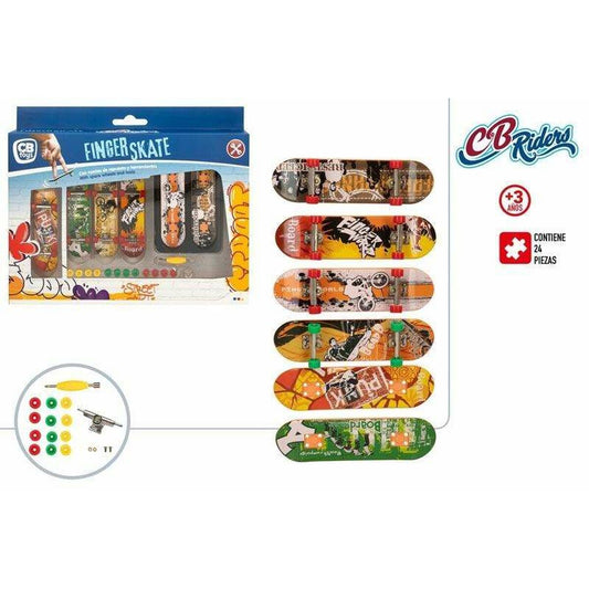 Set de skateboard pentru degete Colorbaby 10 x 3 cm 24 Piese - Jucarii si jocuri, Vehicule
