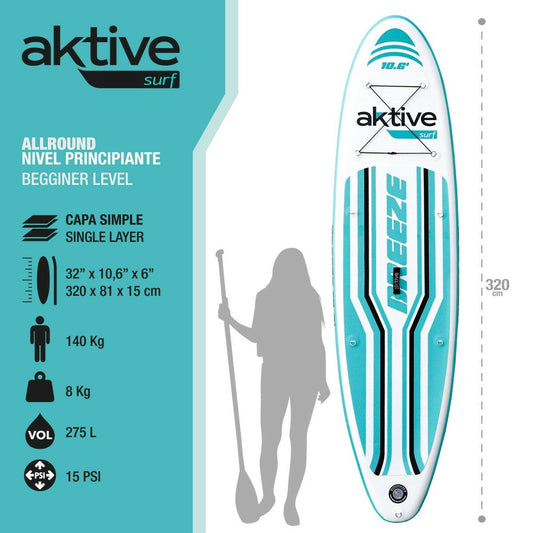 Placă gonflabilă de paddle surf cu accesorii Aktive - Sport și în aer liber, Sporturi acvatice
