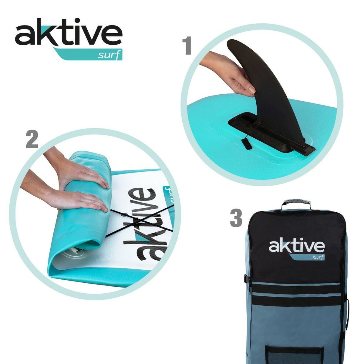 Placă gonflabilă de paddle surf cu accesorii Aktive - Sport și în aer liber, Sporturi acvatice