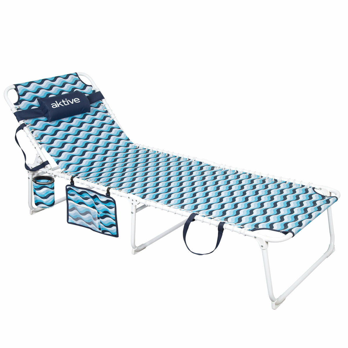 Hamac Aktive Albastru Oțel 200 x 88 x 70 cm - Curte, Mobilier de grădină și accesorii