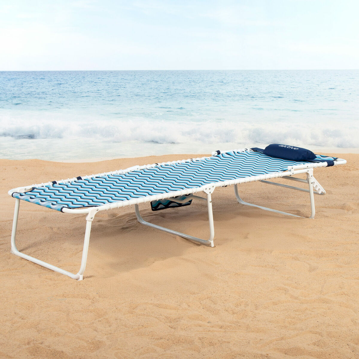 Hamac Aktive Albastru Oțel 200 x 88 x 70 cm - Curte, Mobilier de grădină și accesorii