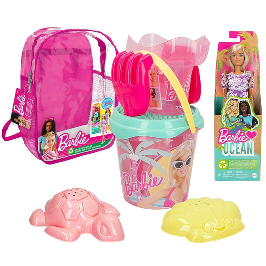 Set de jucării de plajă Barbie 8 Piese 18 x 16 x 18 cm - Jucarii si jocuri, În aer liber și sport