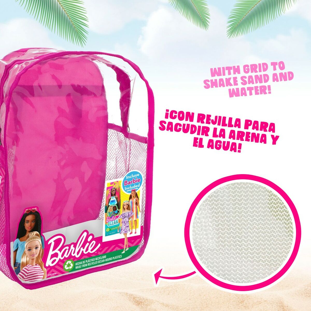 Set de jucării de plajă Barbie 8 Piese 18 x 16 x 18 cm - Jucarii si jocuri, În aer liber și sport