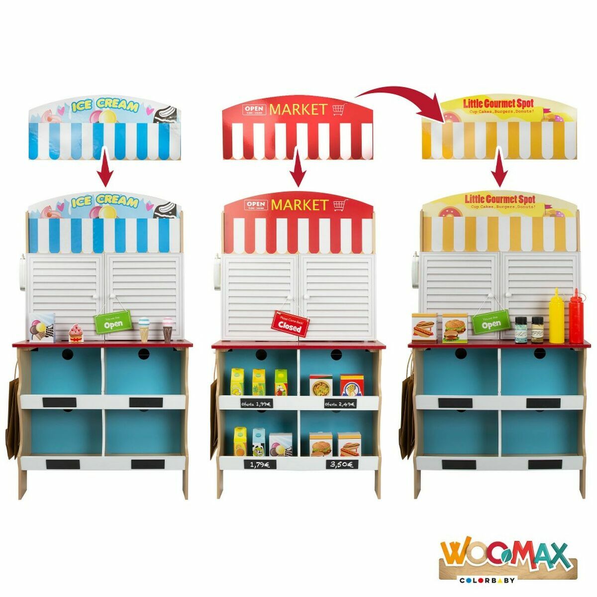 Bucătărie de Jucărie Woomax Înghețată 60 x 40 x 109 cm - Jucarii si jocuri, Imitații de jocuri