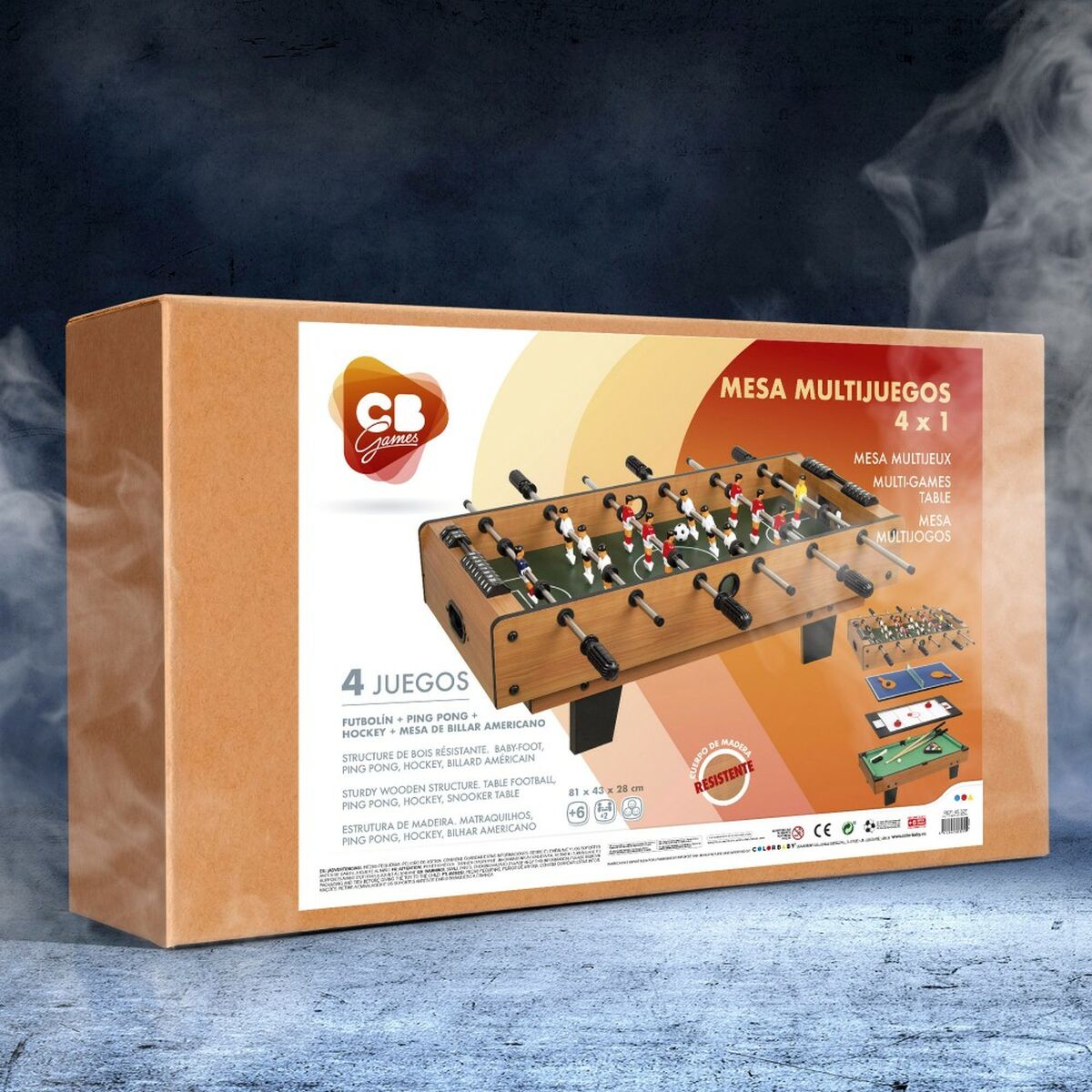 Masă cu mai multe jocuri CB Games 81 x 27 x 43 cm 4-ia-1 - Jucarii si jocuri, Jocuri și accesorii