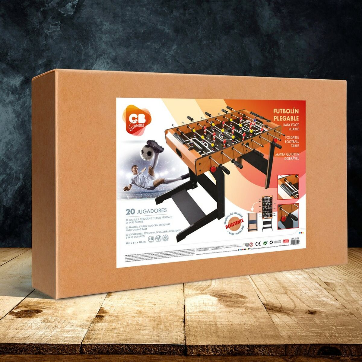 Joc de Fotbal Colorbaby Pliabil 101 x 70 x 51 cm - Jucarii si jocuri, Jocuri și accesorii
