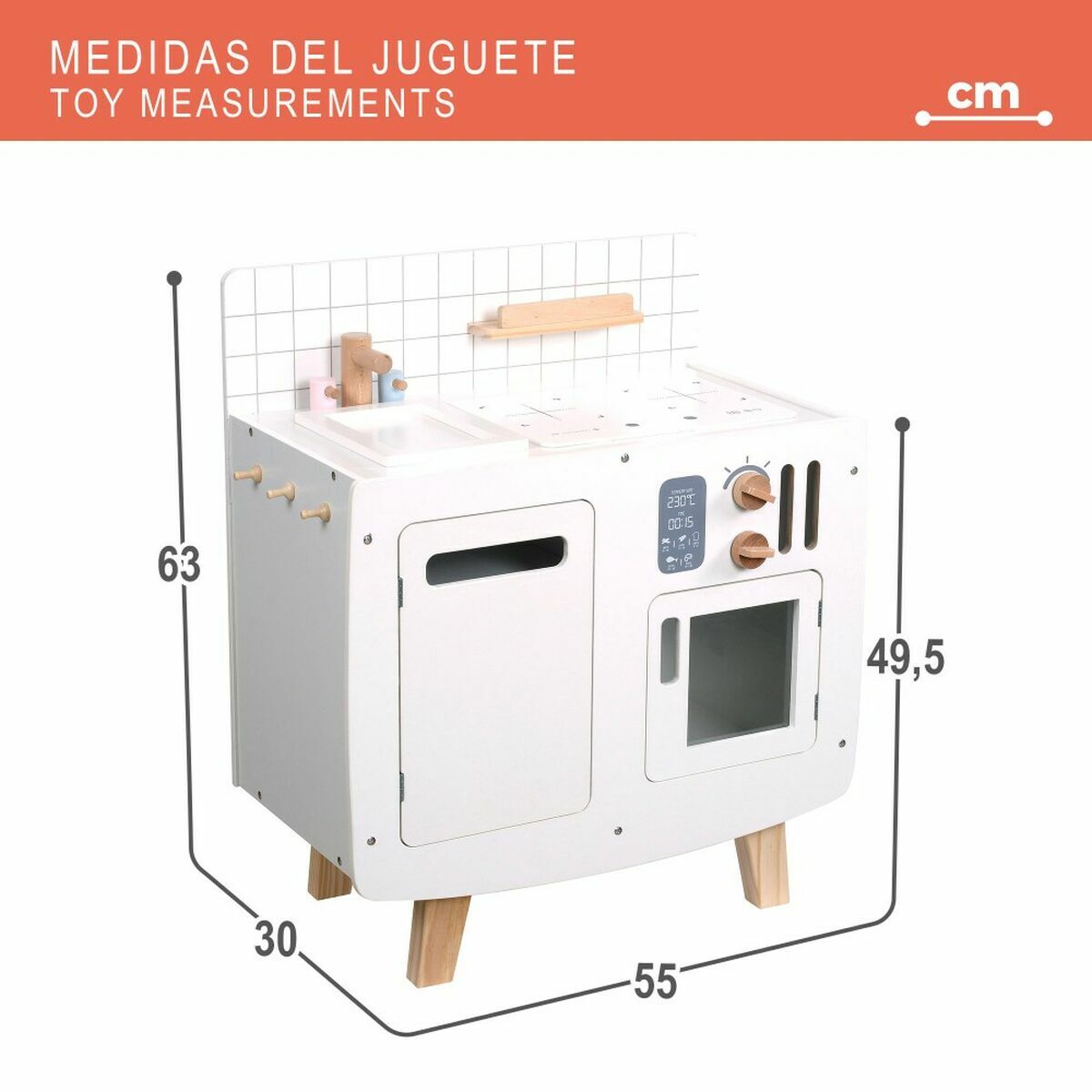 Bucătărie de Jucărie Teamson 55 x 30 x 63 cm Lemn - Jucarii si jocuri, Imitații de jocuri