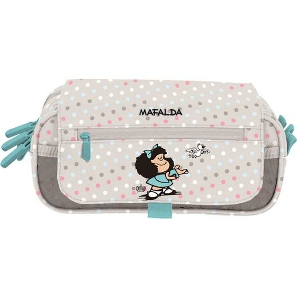 Penar triplu Mafalda Bird Multicolor 23 x 10 x 10 cm - Birou și papetărie, Material școlar și educațional