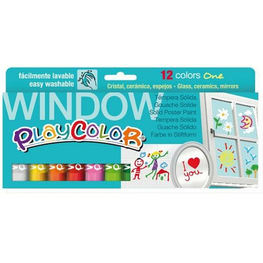 Vopsele tempera solide Playcolor 12 Piese Multicolor - Birou și papetărie, Arte și Meserii