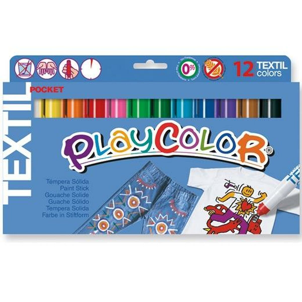 Tempera Playcolor Solid Multicolor - Birou și papetărie, Arte și Meserii