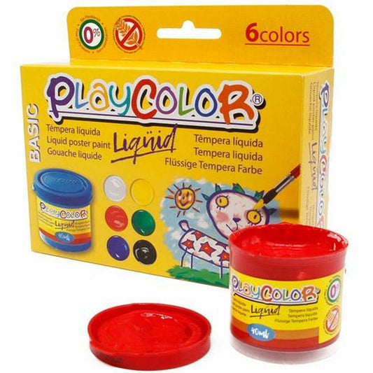 Tempera Playcolor Multicolor 40 ml (12 Unități) - Birou și papetărie, Arte și Meserii