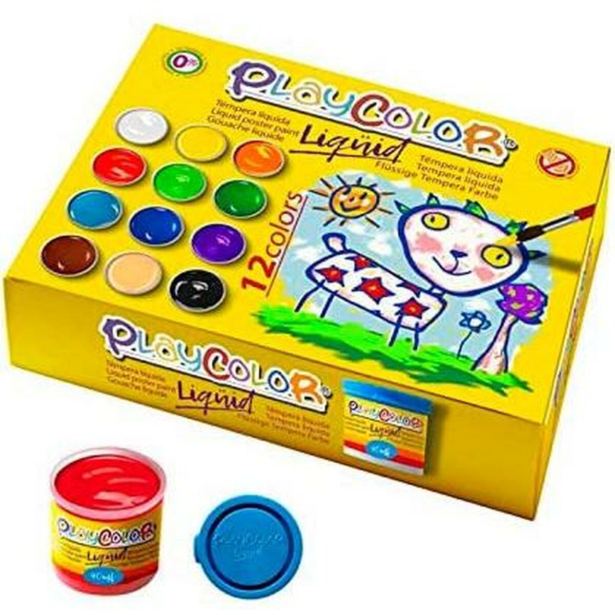 Tempera Playcolor 12 Piese 40 ml Multicolor - Birou și papetărie, Arte și Meserii