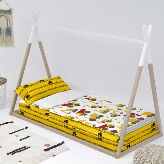 Pilotă cu umplutură HappyFriday Mr Fox Machinery Multicolor 105 x 200 cm - Acasă și bucătărie, Textile de uz casnic