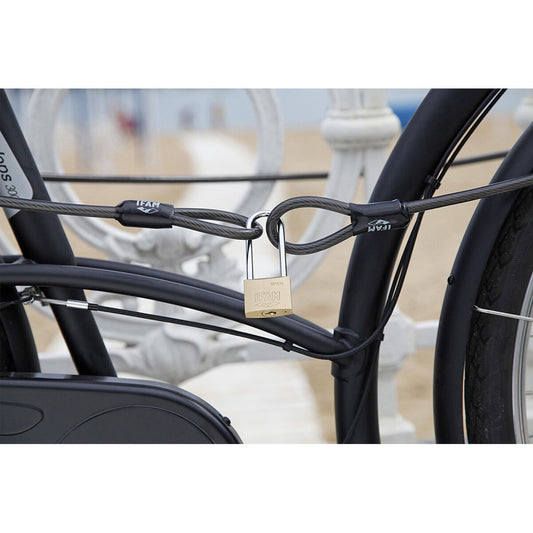 Cablu cu lacăt IFAM Negru Ø 12 mm - Sport și în aer liber, Ciclism