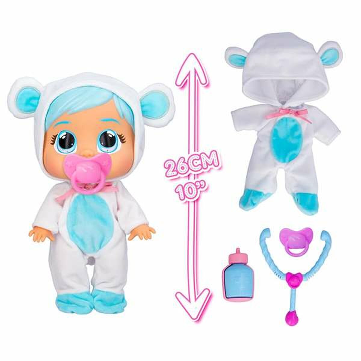 Păpușă Bebe Cry Babies IMC Toys Kristal Loving Care 26 cm - Jucarii si jocuri, Păpuși și accesorii