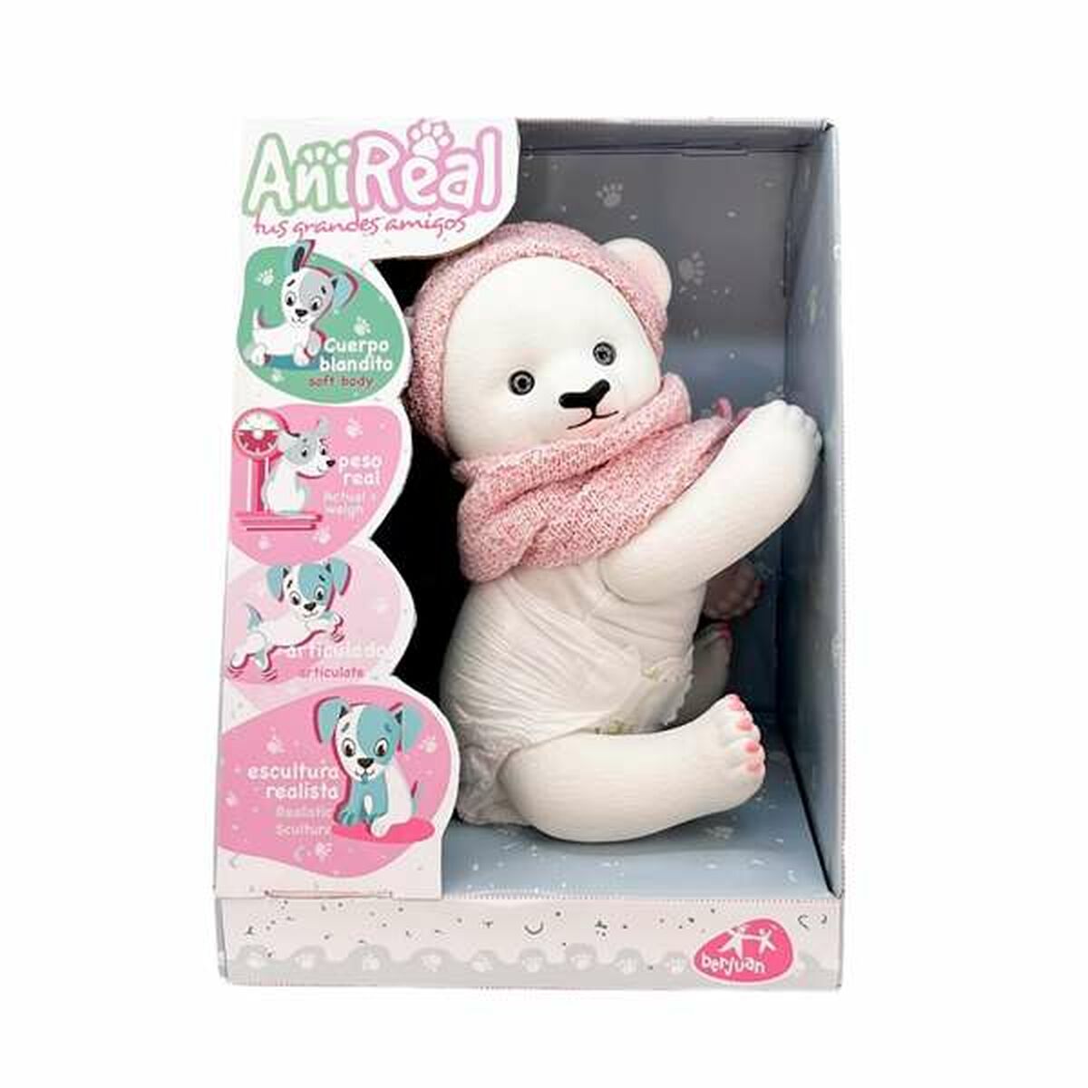Jucărie de Pluș Berjuan Anireal Urs polar 35 cm - Jucarii si jocuri, Jucării de pluș