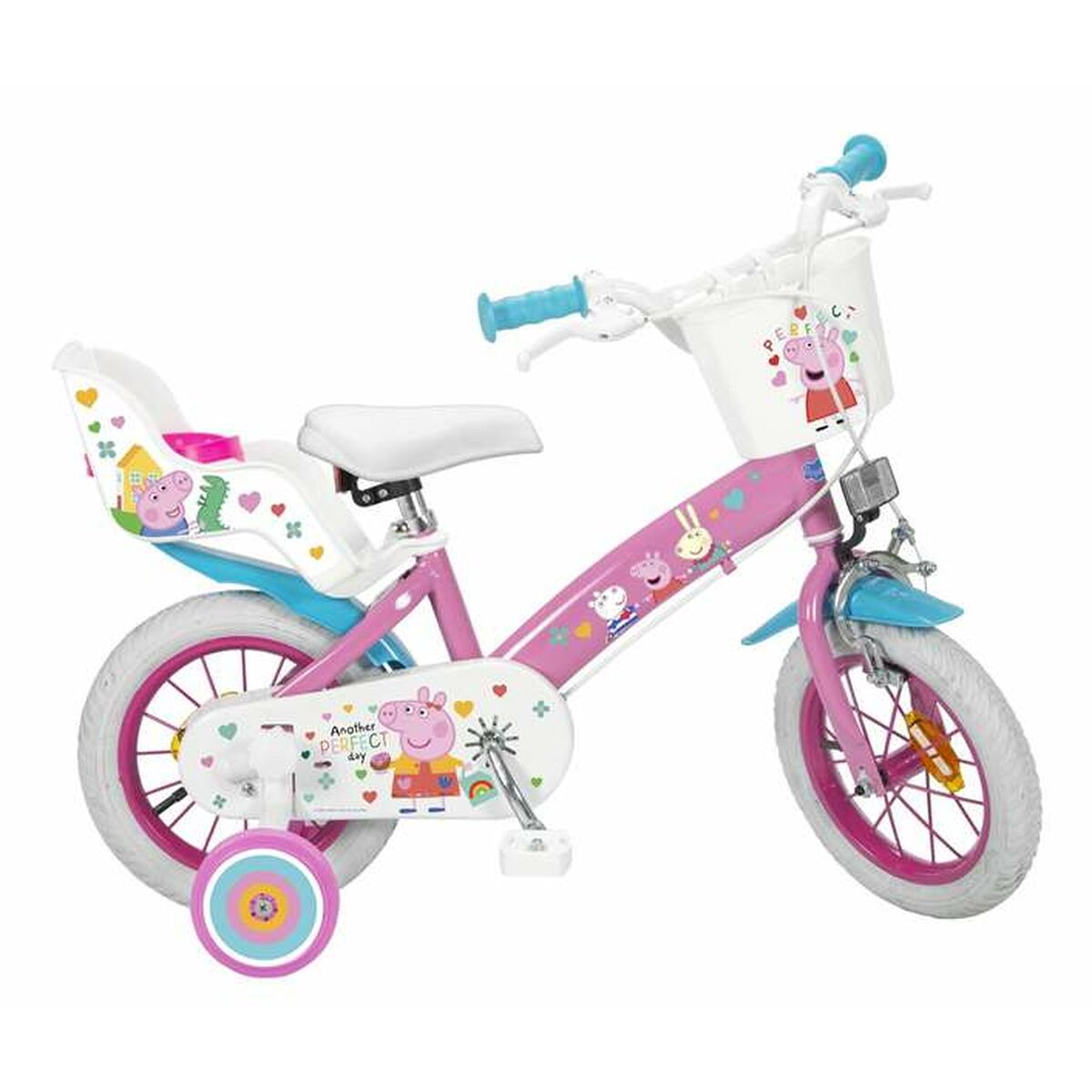 Bicicletă pentru copii Peppa Pig 12" Roz - Sport și în aer liber, Ciclism