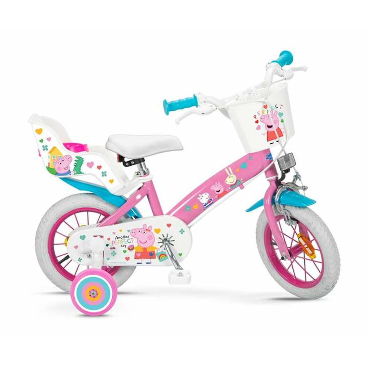 Bicicletă pentru copii Peppa Pig 12" Roz - Sport și în aer liber, Ciclism