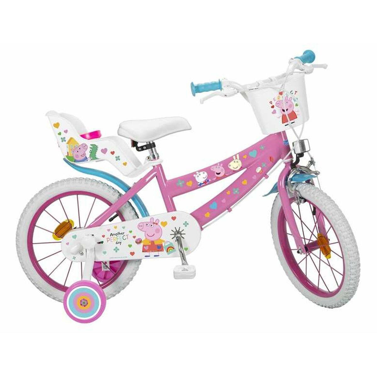 Bicicletă pentru copii Toimsa TOI1695 Alb Roz 16" - Sport și în aer liber, Ciclism