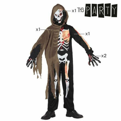 Costum Deghizare pentru Copii Th3 Party Multicolor Schelet (4 Piese) - Jucarii si jocuri, Costume și accesorii