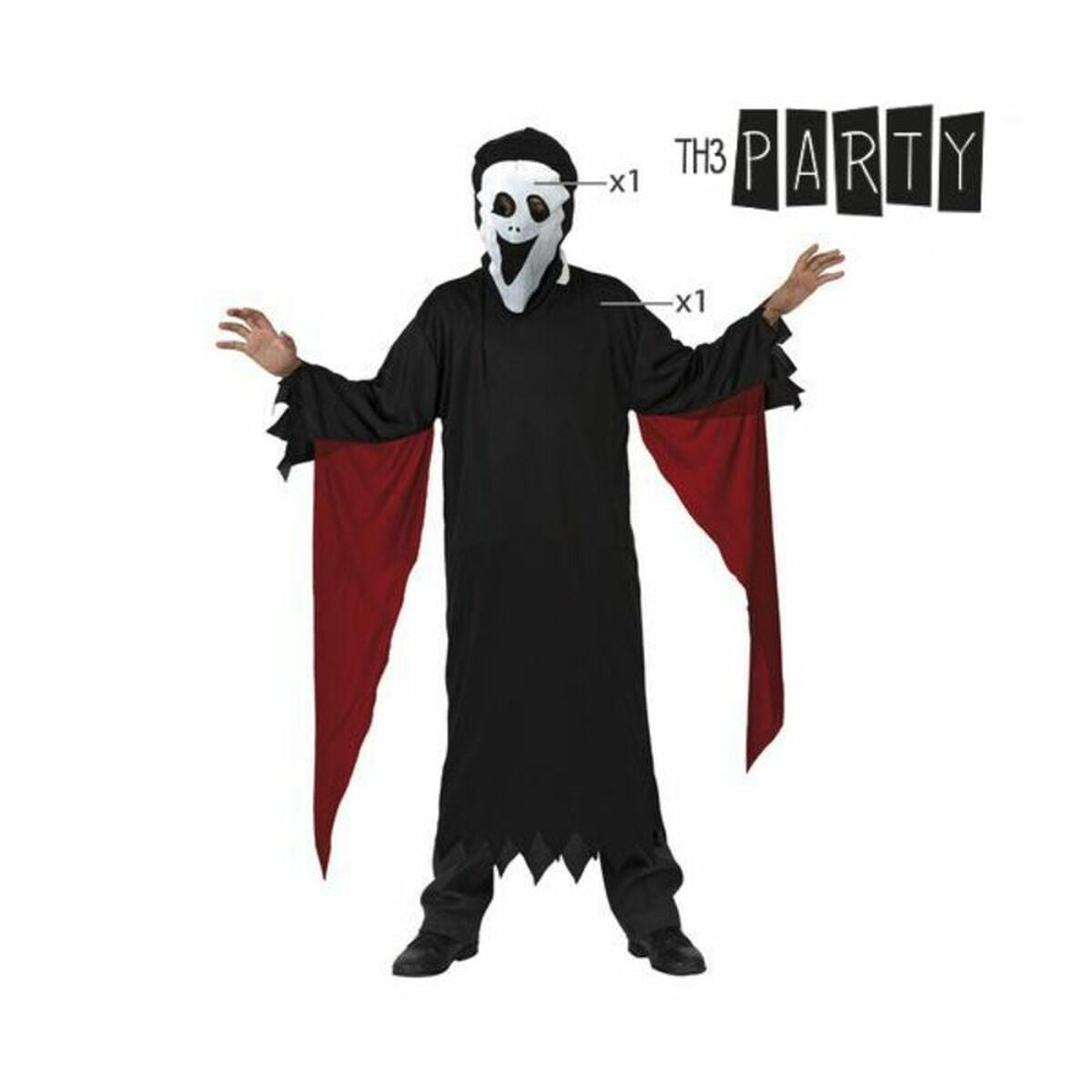 Costum Deghizare pentru Copii Th3 Party 8606 Negru Asasin (2 Piese) - Jucarii si jocuri, Costume și accesorii