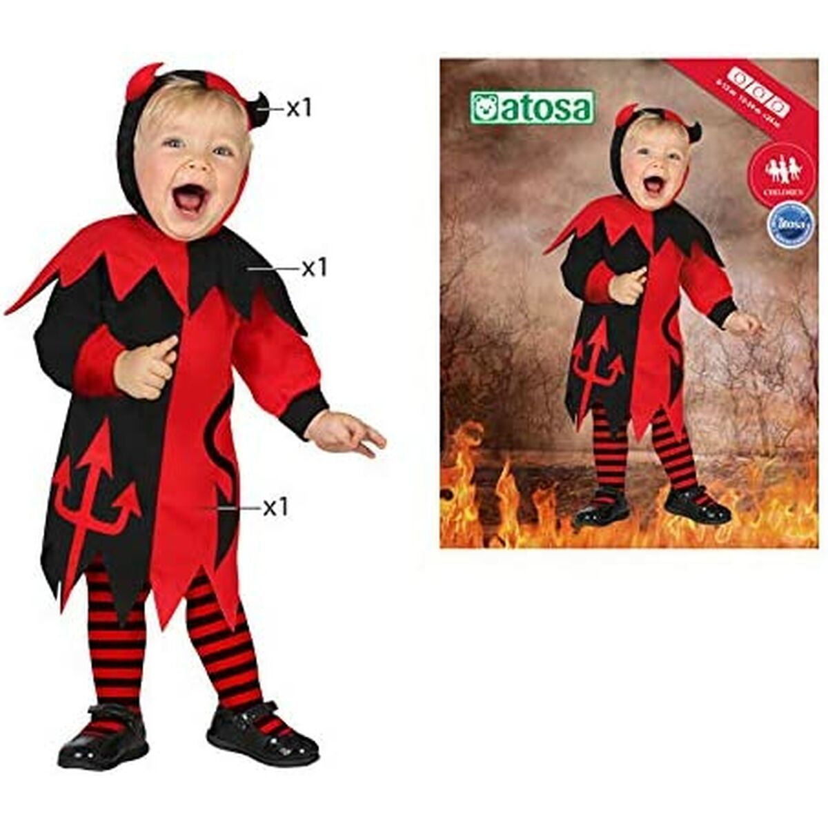Costum Deghizare pentru Bebeluși Th3 Party Multicolor Drac (3 Piese) - Jucarii si jocuri, Costume și accesorii