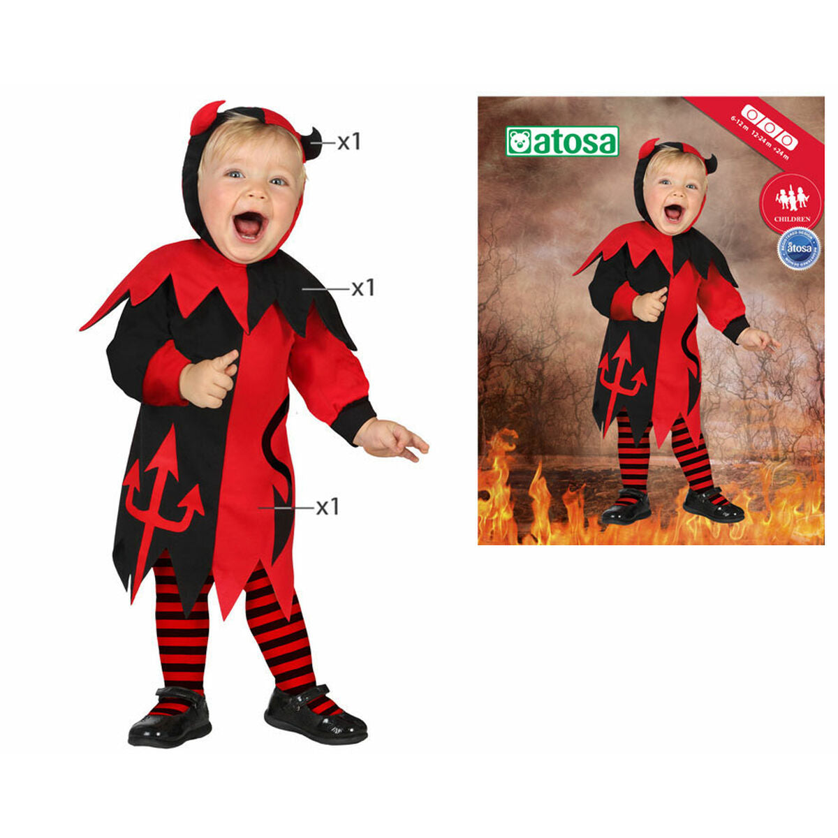 Costum Deghizare pentru Bebeluși Th3 Party Multicolor Drac (3 Piese) - Jucarii si jocuri, Costume și accesorii