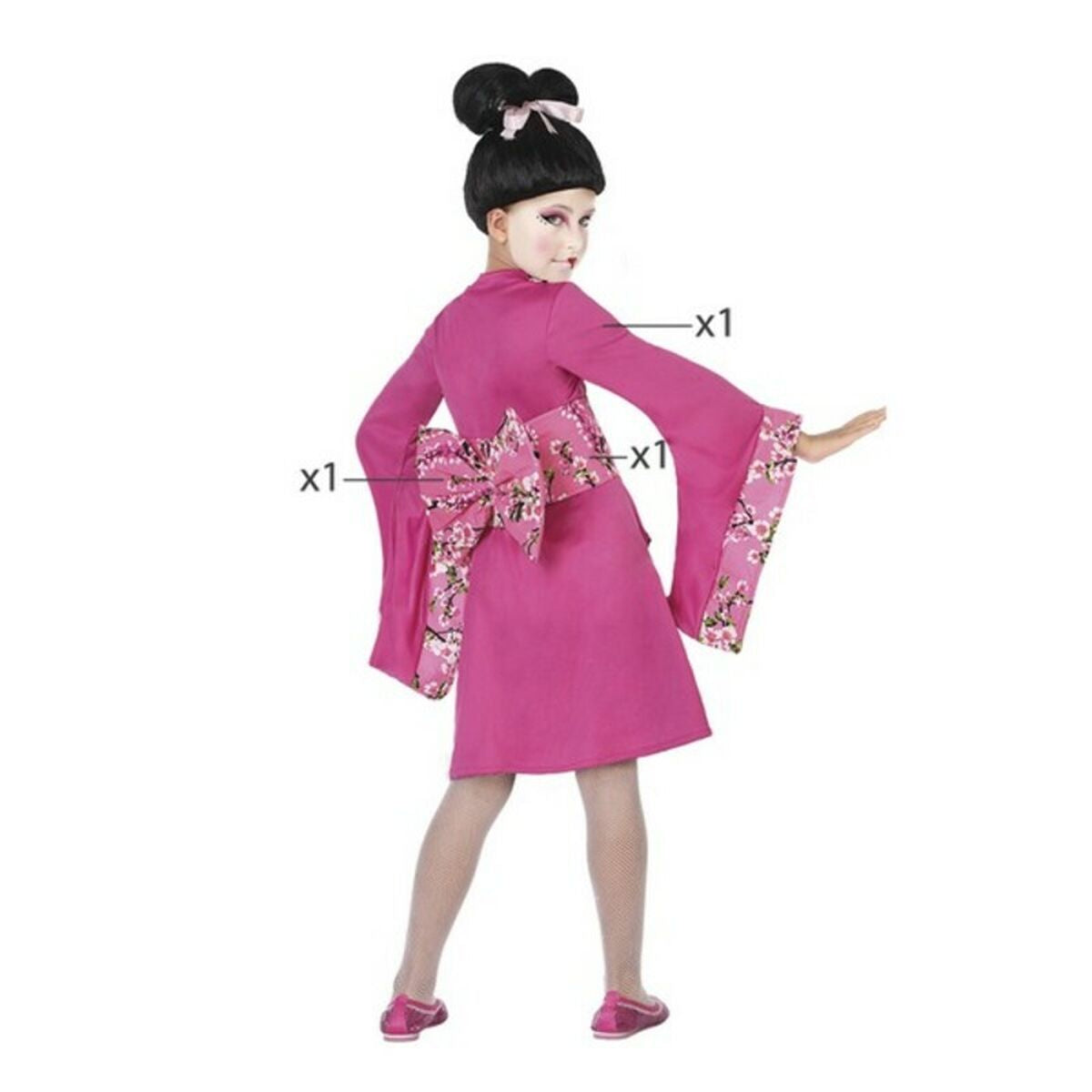 Costum Deghizare pentru Copii Gheișă Roz fucsia (3 Pcs) - Jucarii si jocuri, Costume și accesorii