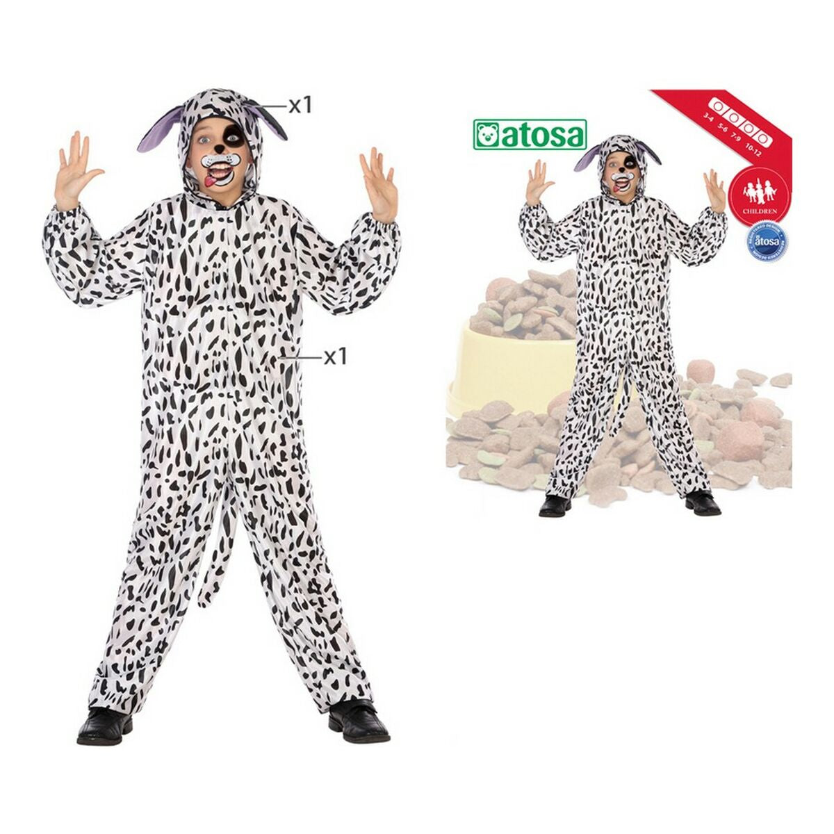 Costum Deghizare pentru Copii Multicolor animale 3-4 Ani Dalmațian (1 Piese) - Jucarii si jocuri, Costume și accesorii