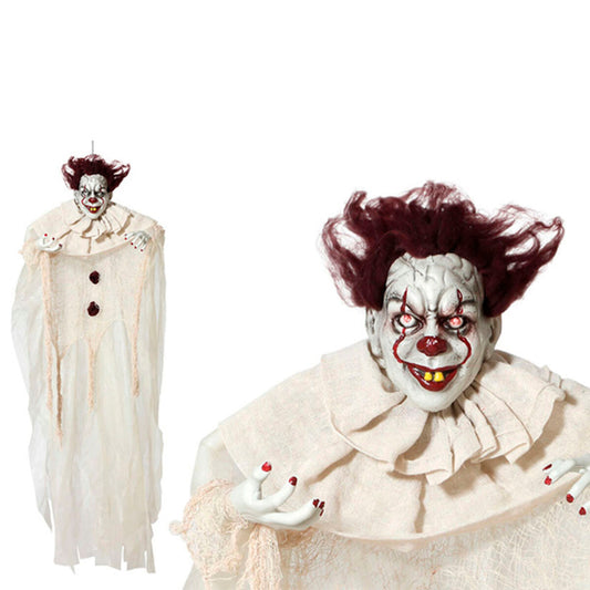 Clovn Rău Halloween Bej 130 x 96 x 14 cm (3 Unități) - Acasă și bucătărie, Decorațiune interioară
