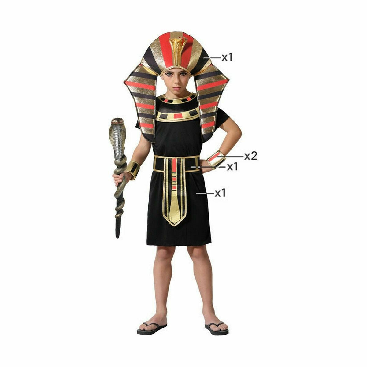 Costum Deghizare pentru Copii Multicolor Rege Egiptean - Jucarii si jocuri, Costume și accesorii