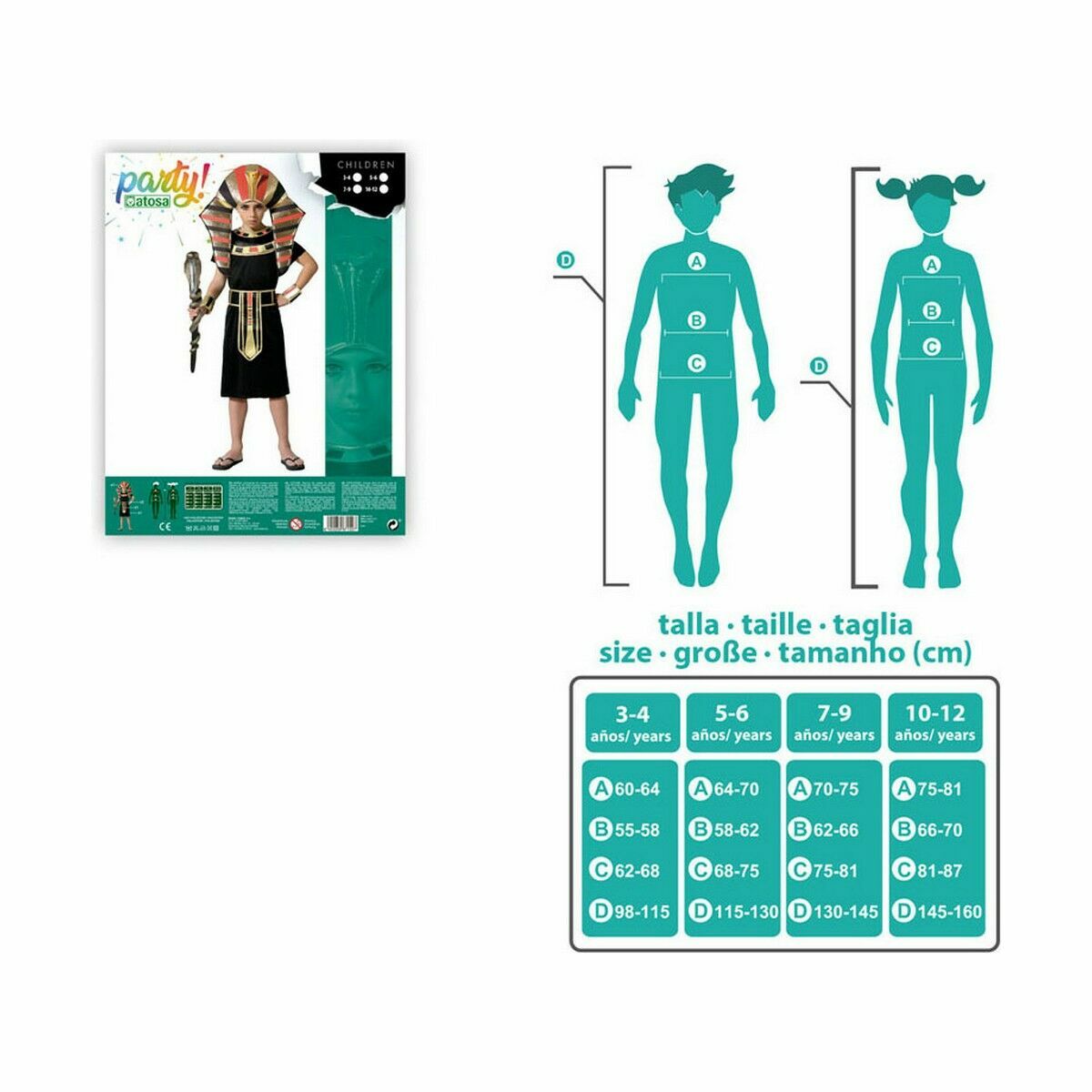 Costum Deghizare pentru Copii Multicolor Rege Egiptean - Jucarii si jocuri, Costume și accesorii