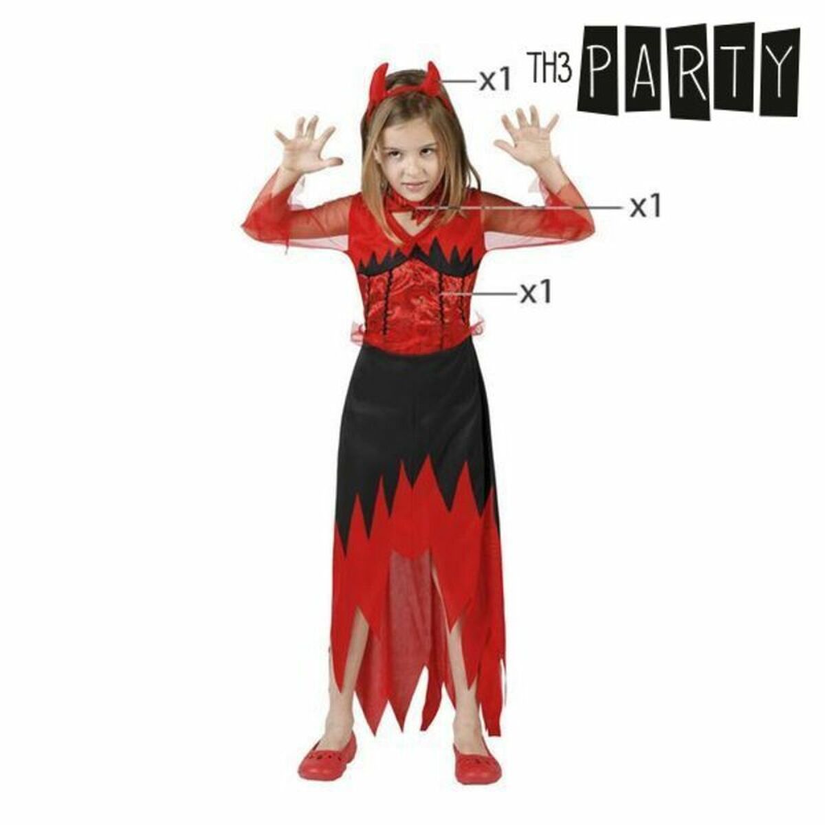 Costum Deghizare pentru Copii Th3 Party Multicolor Drac (3 Piese) - Jucarii si jocuri, Costume și accesorii