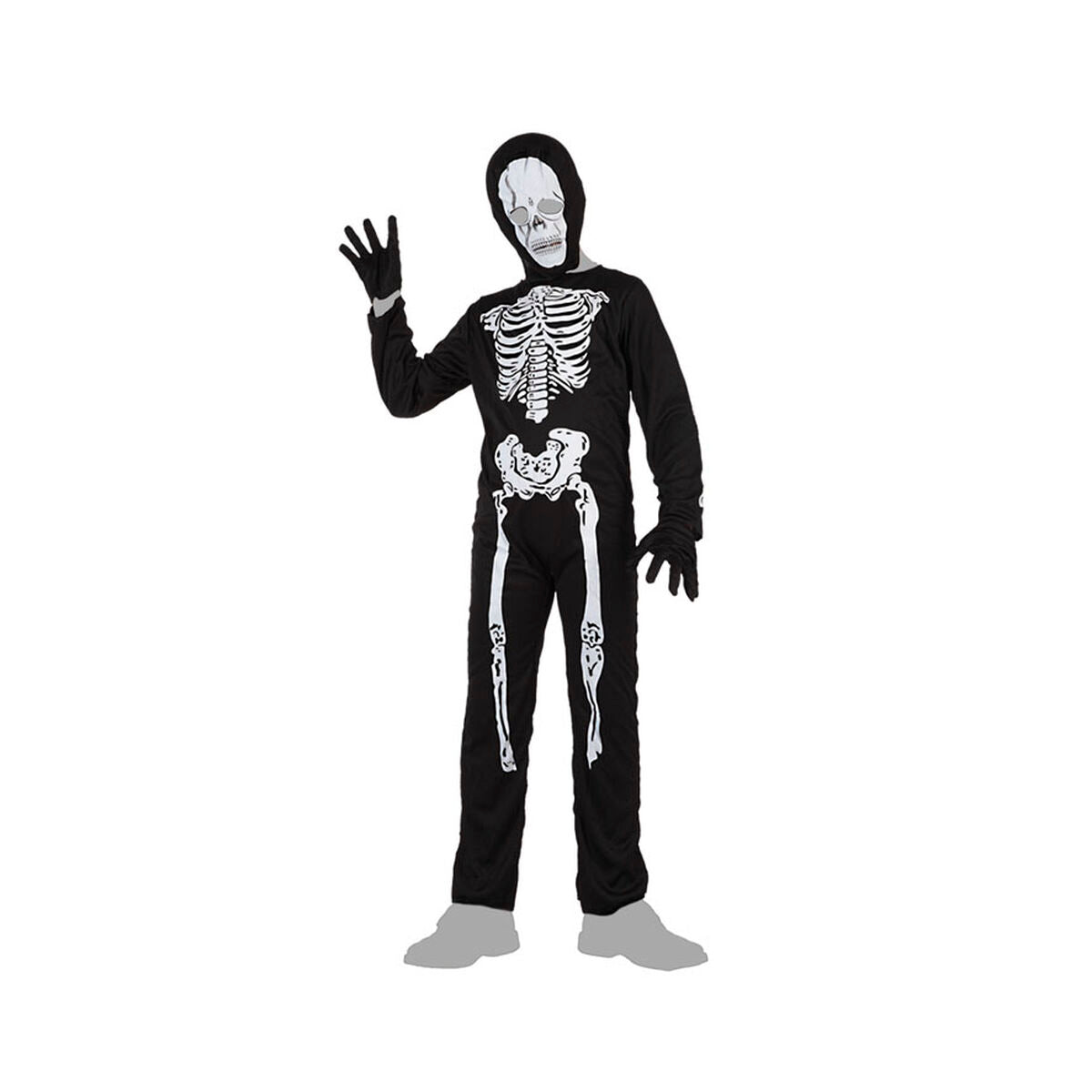 Costum Deghizare pentru Copii Negru Schelet 7-9 Ani (3 Piese) - Jucarii si jocuri, Costume și accesorii