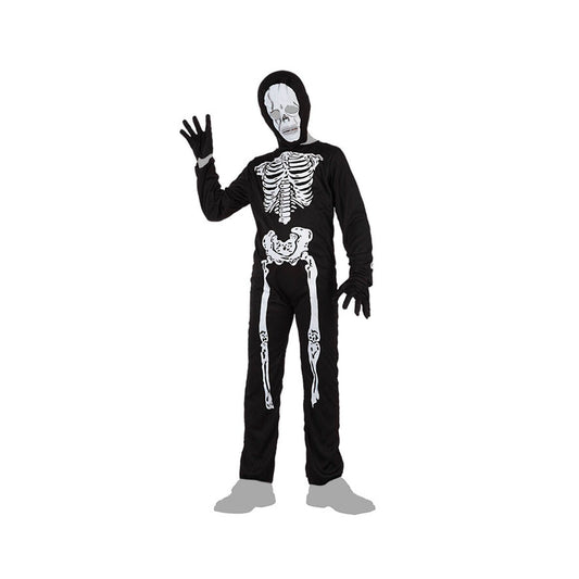 Costum Deghizare pentru Copii Negru Schelet 7-9 Ani (3 Piese) - Jucarii si jocuri, Costume și accesorii