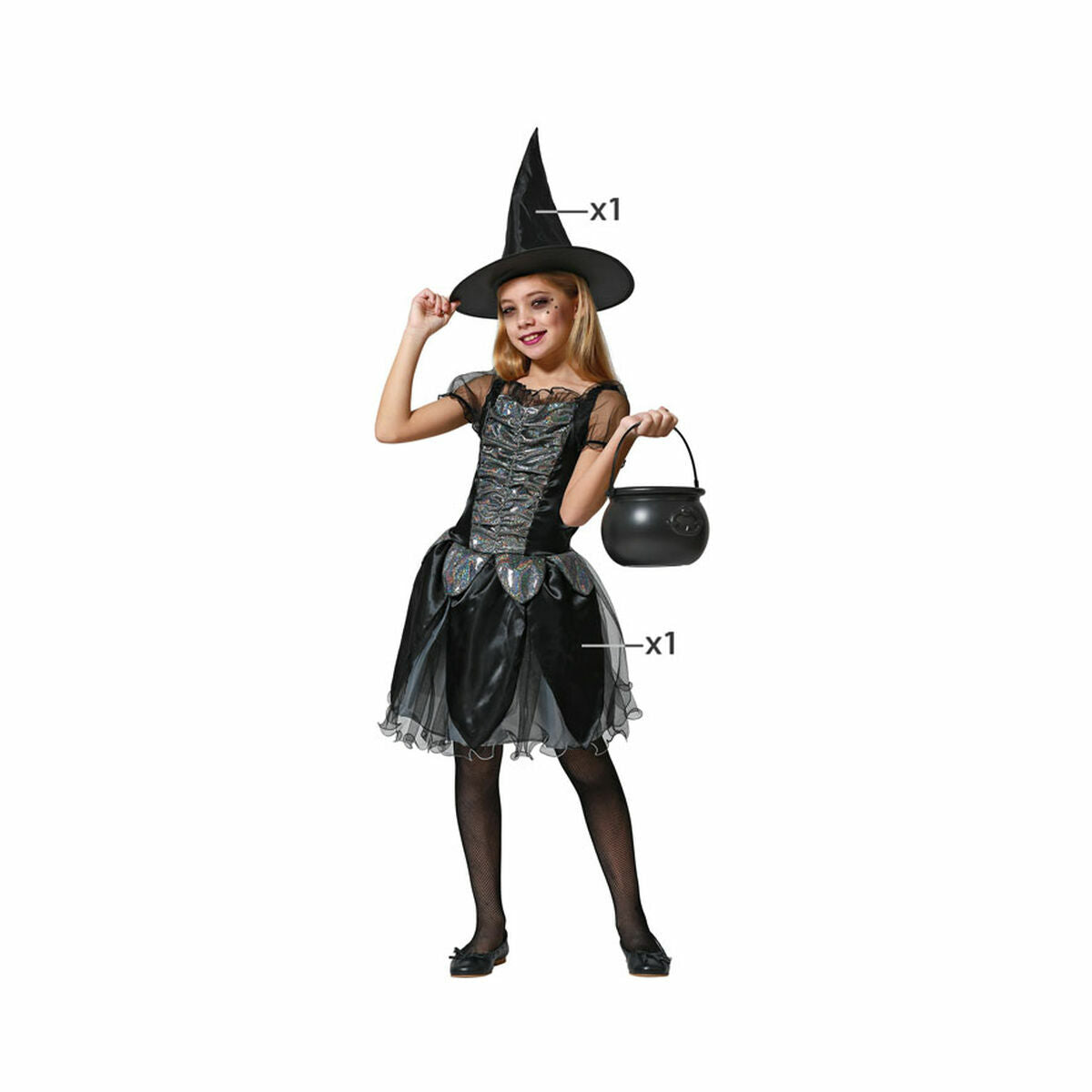 Costum Deghizare pentru Copii Negru Vrăjitoare - Jucarii si jocuri, Costume și accesorii