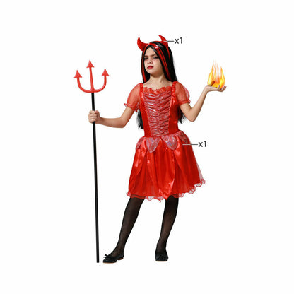 Costum Deghizare pentru Copii Roșu Drăcoaică Drac - Jucarii si jocuri, Costume și accesorii