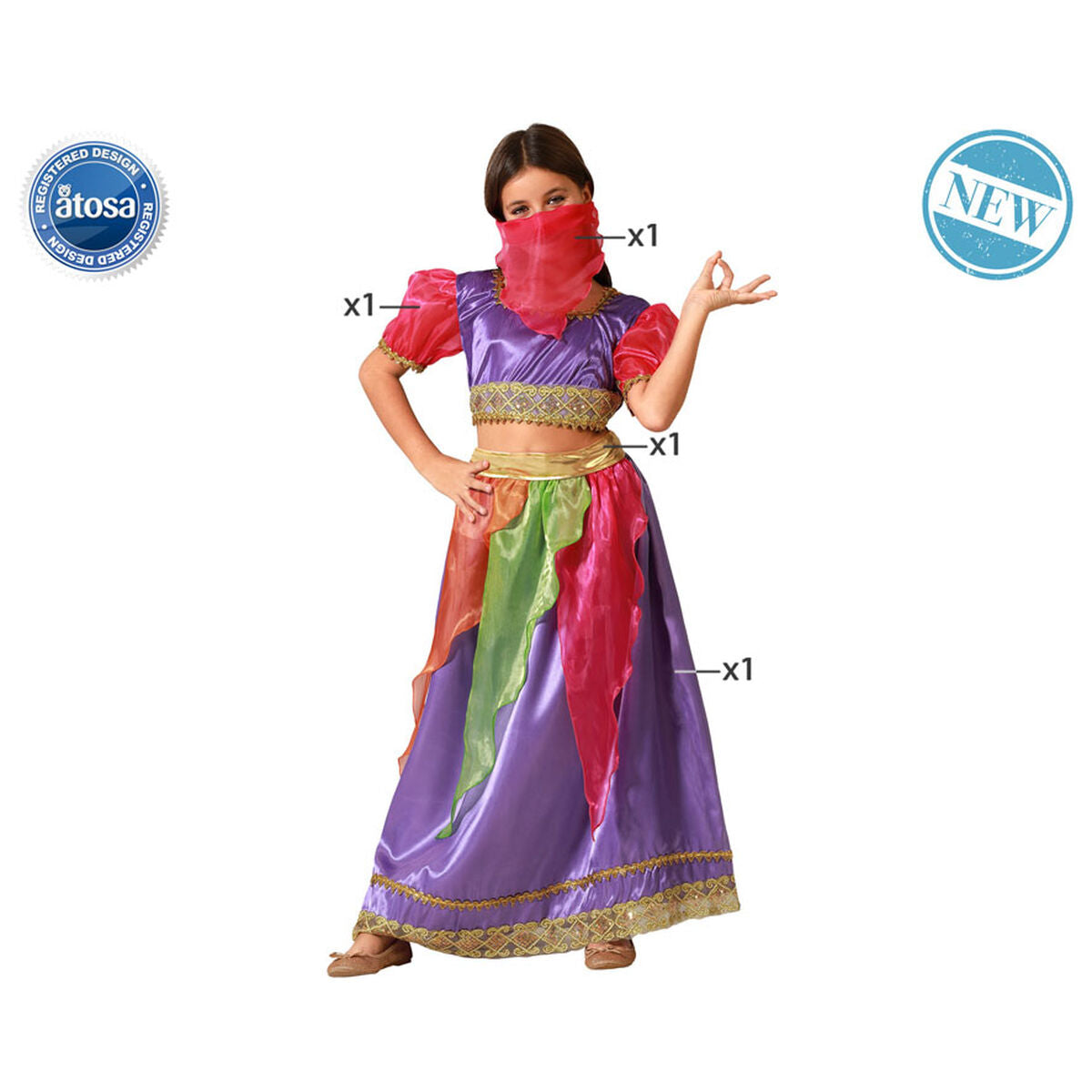 Costum Deghizare pentru Copii Dansatoare Orientală - Jucarii si jocuri, Costume și accesorii