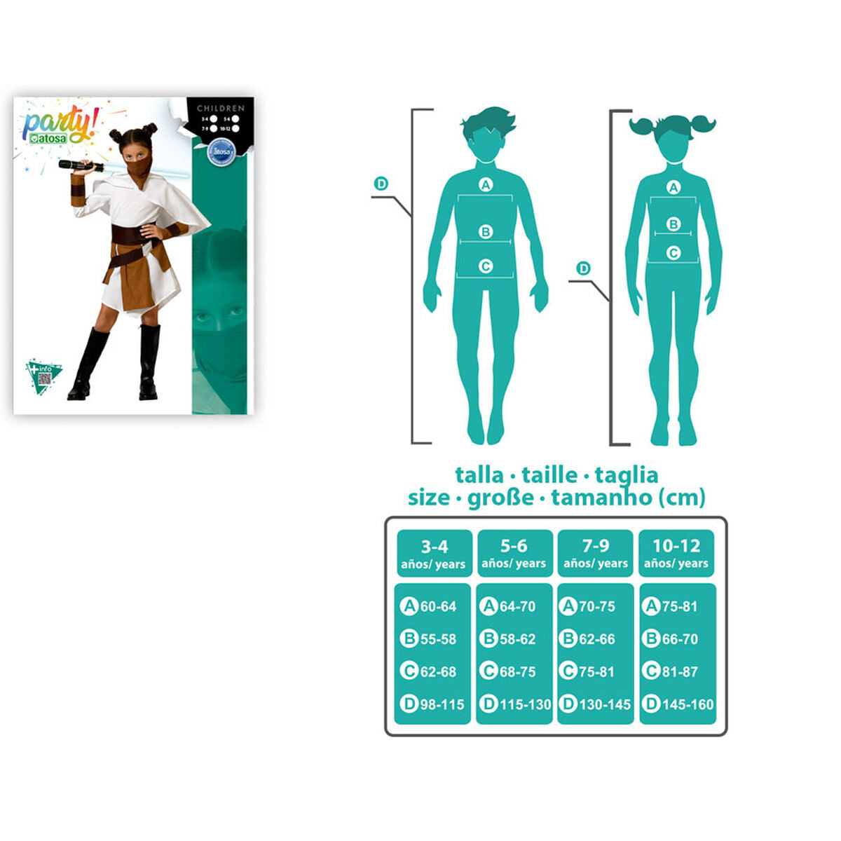 Costum Deghizare pentru Copii Alb 10-12 Ani - Jucarii si jocuri, Costume și accesorii